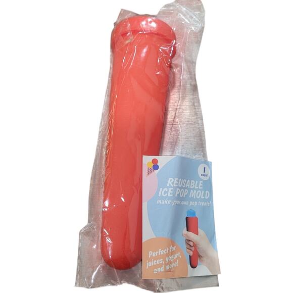 Reusable Ice Pop Mold, Red – Perfect for Juices, Yogurt & More - Picture 1 of 4